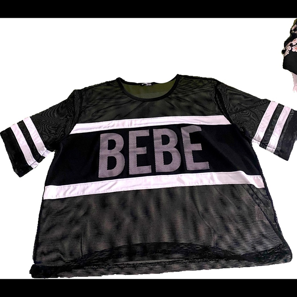 BEBE  shirt Black and White Plus size SIZE XL